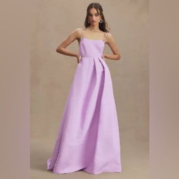Anthropologie Sachin & Babi Gwen Pleated Embellished A-Line Gown/ size 6 - Picture 1 of 9